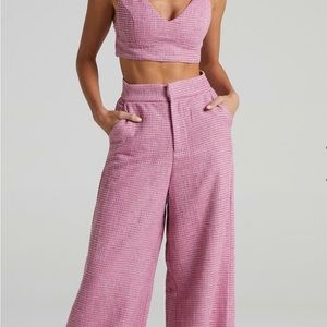 SHOWPO ADELAIDE TWO PIECE WIDE LEG SET IN PINK